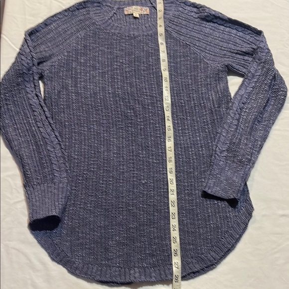 Pink Republic Blue Crew Neck Sweater with Ribbed Detailing - Picture 9 of 9